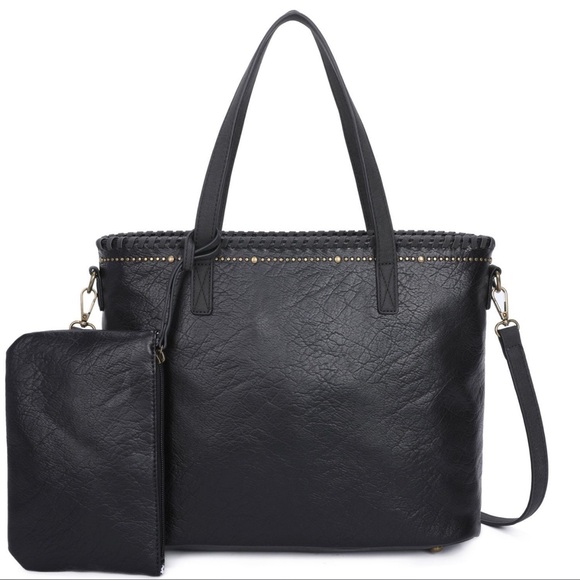 Ampere Creations Handbags - NWT Carrie Braded Elegant Black Women's Satchel or Cross body